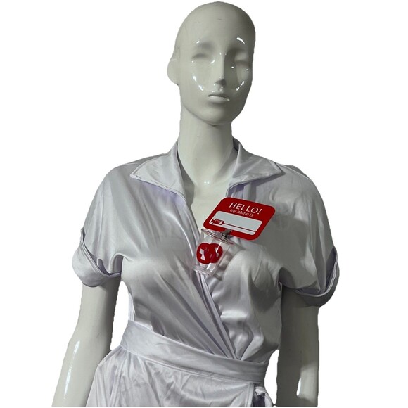 Spirit Halloween Classic Nurse Costume Plus 1X 18-20 Dress Hat Apron Stethoscope - Picture 4 of 7
